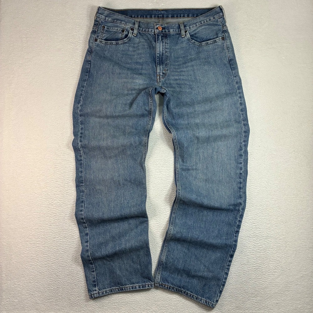Levis 569 Loose Straight Jeans Men 36x34 Blue Faded Skater Baggy Relaxed Y2K